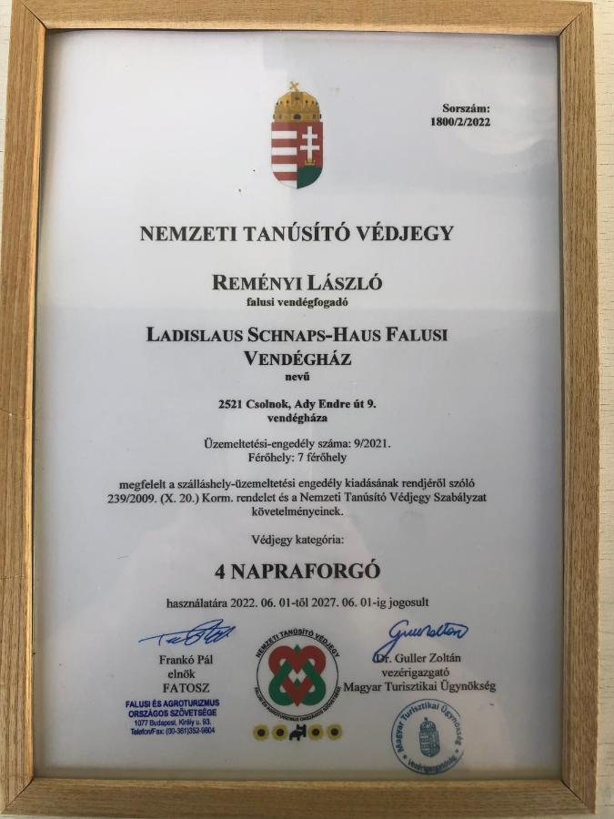 Ladislaus Schnaps-Haus Falusi Vendeghaz Csolnok Екстер'єр фото